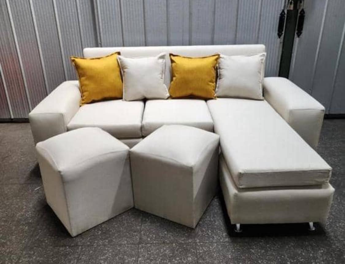 Sofá Tipo L color Blanco